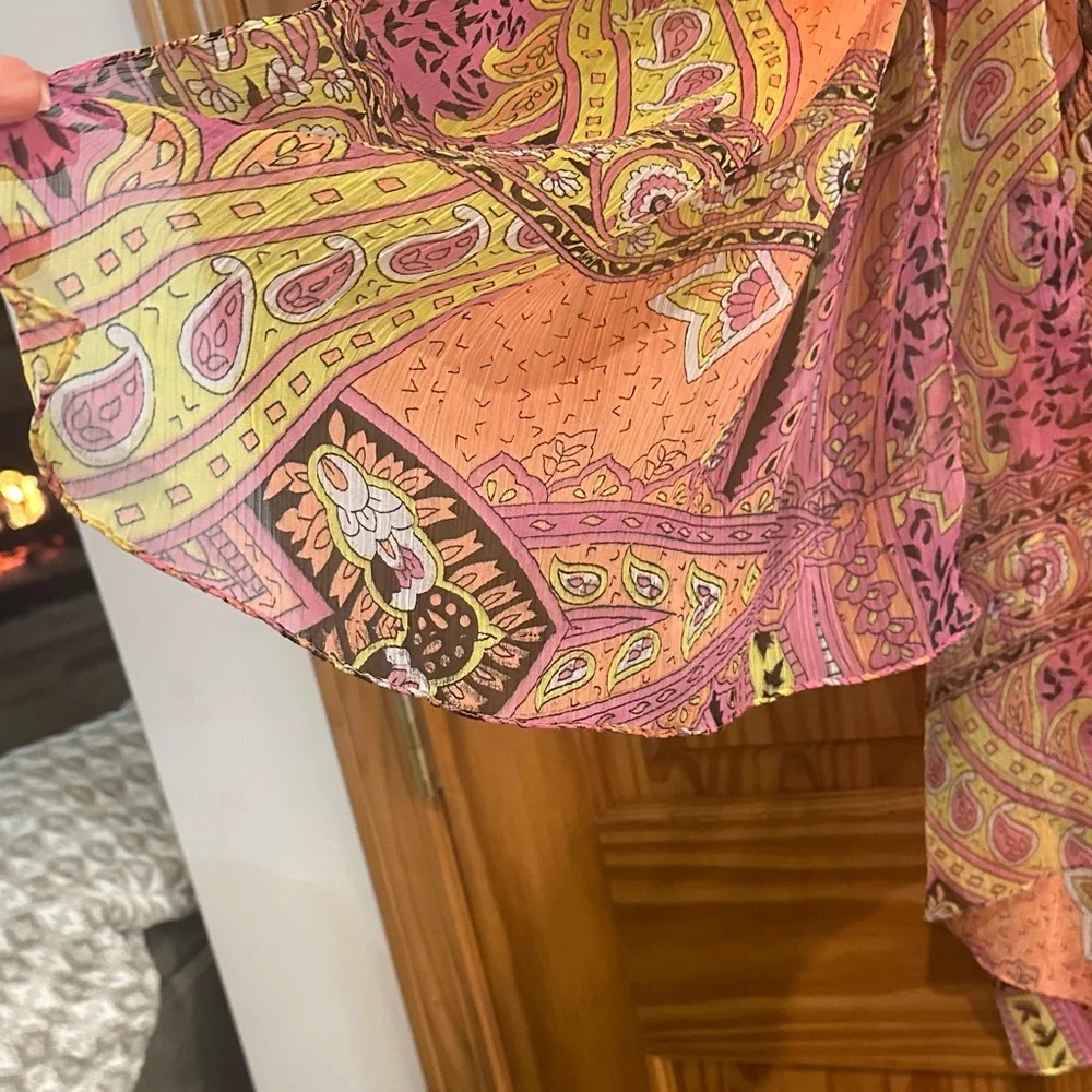 Colorful Paisley Scarf - Picture 2 of 4